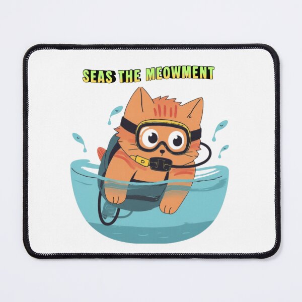 Item preview, Cute Scuba Diving Cat – Summer Beach Kawaii Cat Design designed and sold by AMBAYK.