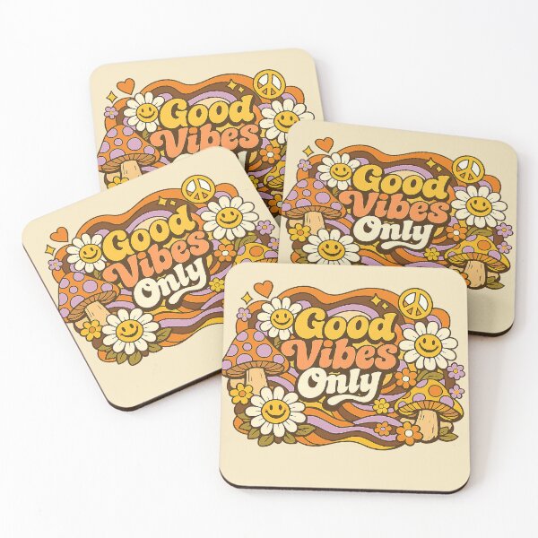 Item preview, Good Vibes Only – Groovy Retro Flower Power Illustration designed and sold by slikar.