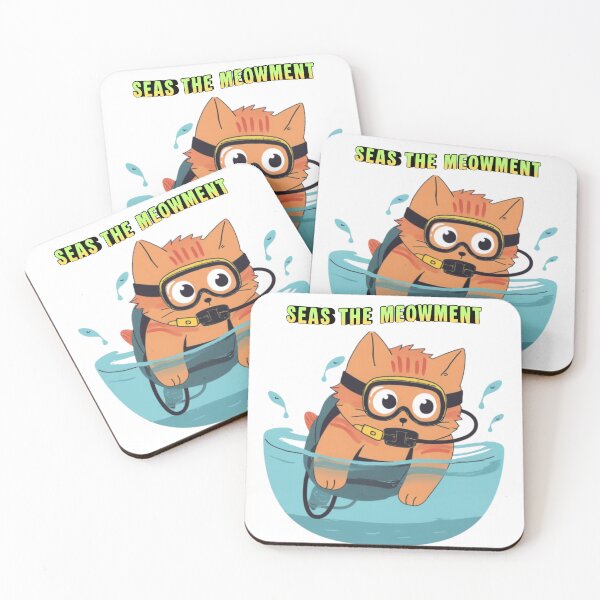 Item preview, Cute Scuba Diving Cat – Summer Beach Kawaii Cat Design designed and sold by AMBAYK.