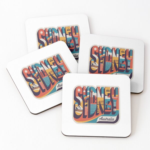Item preview, Sydney Mid‑Century Pop Postcard Sticker – Bold Retro Australia Travel Art designed and sold by stickercuffs.
