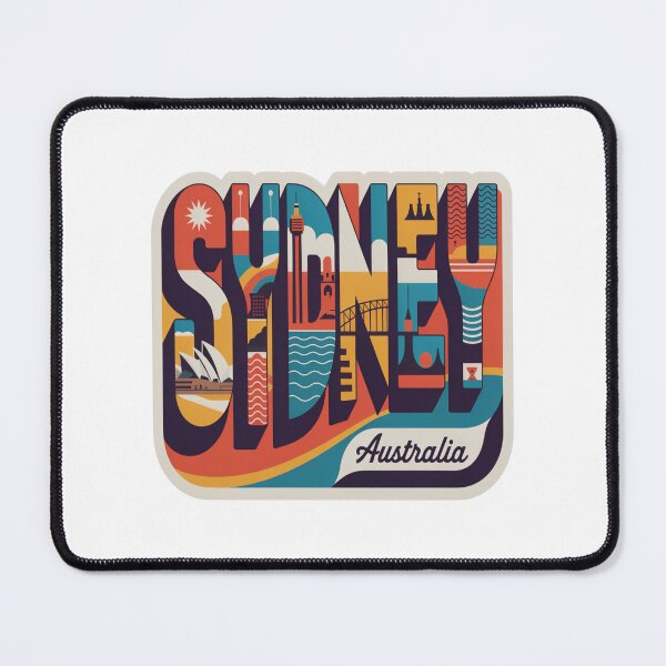 Item preview, Sydney Mid‑Century Pop Postcard Sticker – Bold Retro Australia Travel Art designed and sold by stickercuffs.