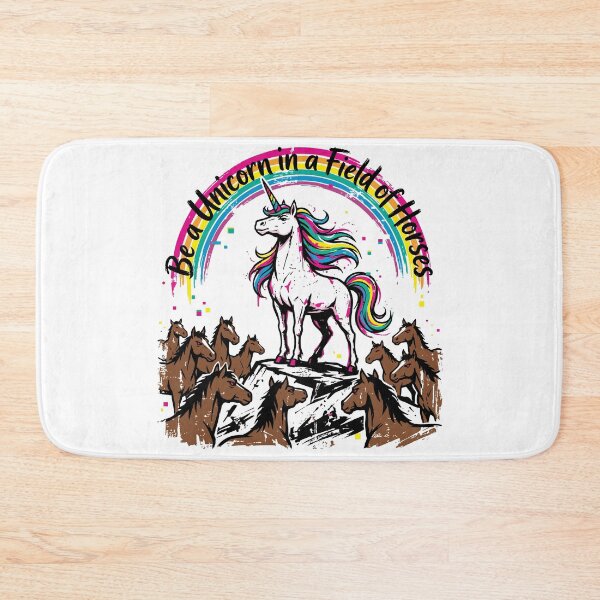 Item preview, Be a Unicorn in a Field of Horses Rainbow Unicorn designed and sold by XYZ LAB by Jesuperman.