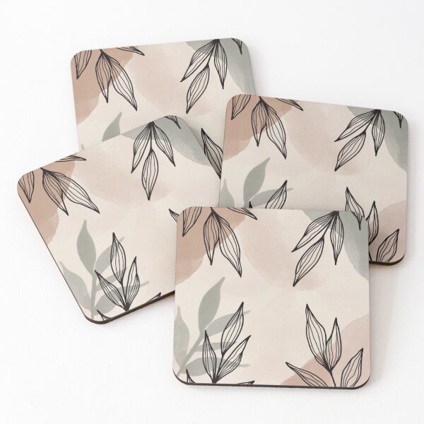 Item preview, Neutral Botanical Leaves Pattern | Minimalist Boho Abstract Foliage designed and sold by GalleryPeak.