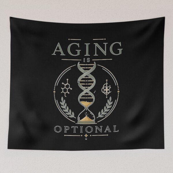 Item preview, Aging is Optional T-Shirt | Longevity Biohacking | DNA Hourglass Luxury Shirt designed and sold by ImaginedSpace7.