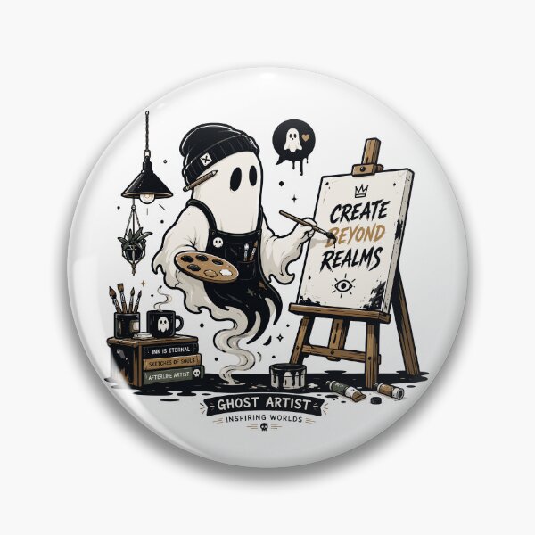 Item preview, Ghost Artist Creative Spirit Painter Cute Halloween designed and sold by Krincydigitalart.