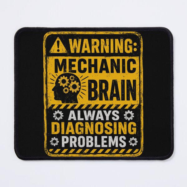 Item preview, Warning Mechanic Brain Always Diagnosing Problems | Diesel Mechanics Dad | Father Tee Shirt designed and sold by Serigraphy.