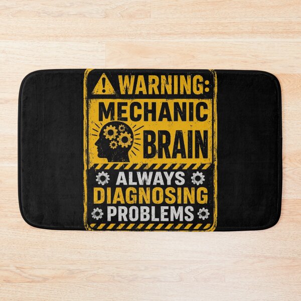 Item preview, Warning Mechanic Brain Always Diagnosing Problems | Diesel Mechanics Dad | Father Tee Shirt designed and sold by Serigraphy.