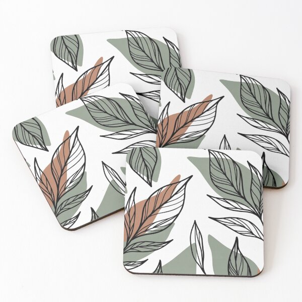 Item preview, Modern Botanical Leaves Pattern | Sage Green Boho Nature Design designed and sold by GalleryPeak.