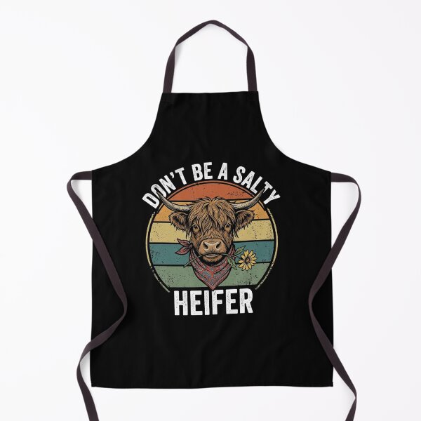 Item preview, Salty Heifer Highland Cow Funny Farm Quote Retro Sunset Vint designed and sold by longngusuc.