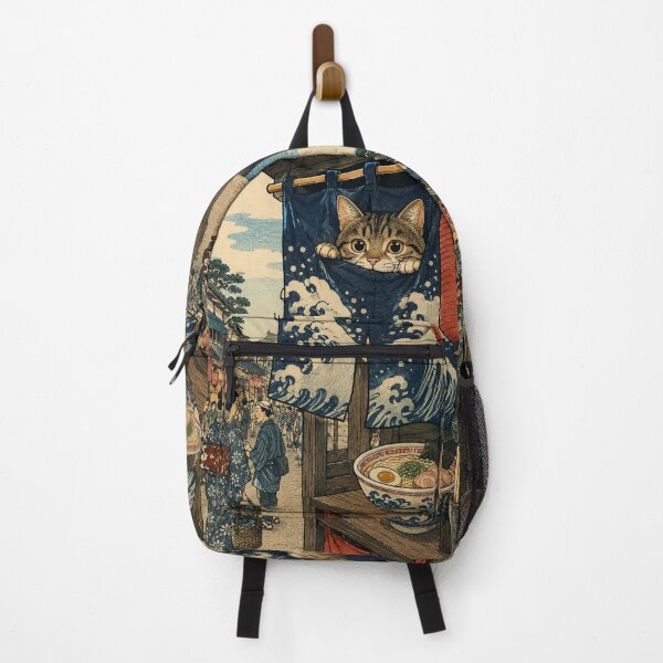 Item preview, Noren Peak - Vintage Japanese Neko Cat Ukiyo-e Woodblock designed and sold by bapupa.
