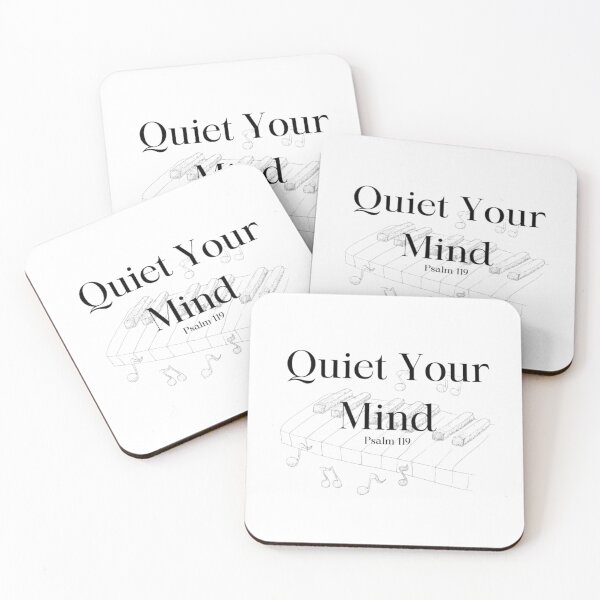 Item preview, Quiet Your Mind Psalm 119 Piano Design | Christian Music Faith Quote | Worship Piano Art designed and sold by MyDarlingDearJesusInspires.