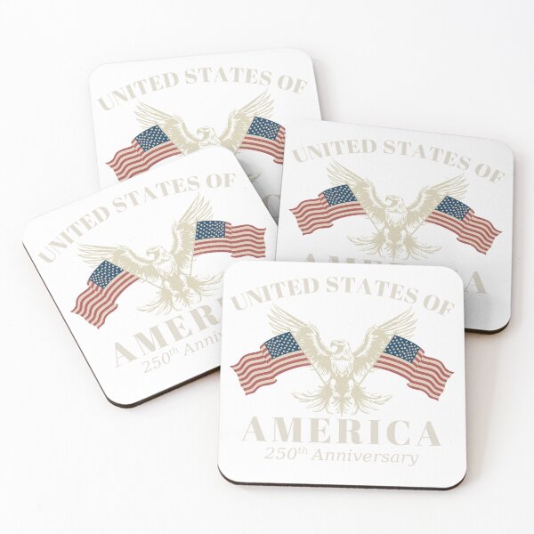 Item preview, United States of America 250th Anniversary Patriotic Bald Eagle Vintage Flag Design designed and sold by tarzbol.