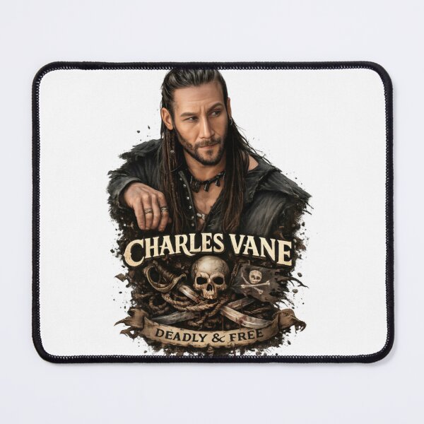 Item preview, Charles Vane Deadly  Free Pirate Legend Vintage Skull Graphic designed and sold by CatLovers Studio.