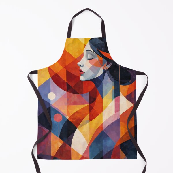 Item preview, Abstract Geometric Portrait - Colorful Cubist Woman Art designed and sold by RumiRogue.