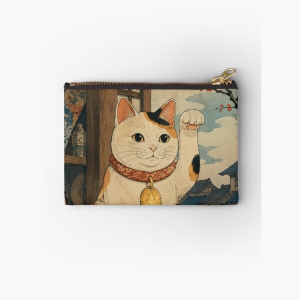 Item preview, Lucky Calico - Vintage Japanese Neko Cat Ukiyo-e Woodblock designed and sold by bapupa.