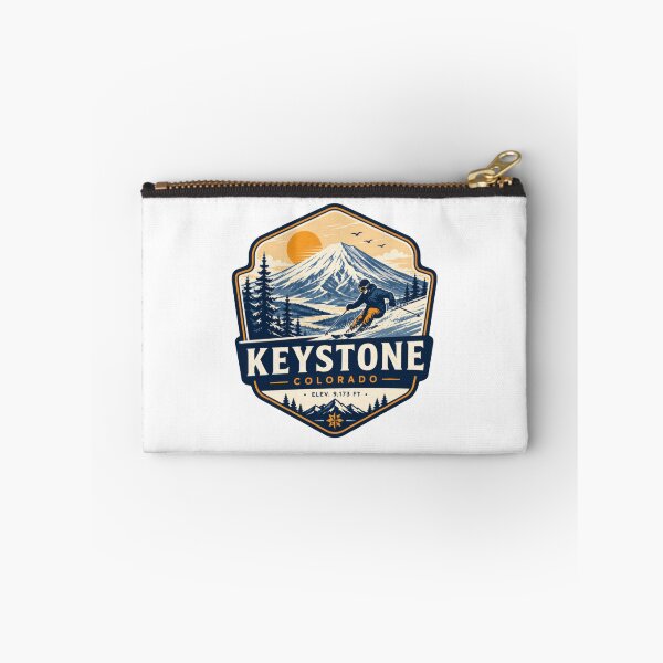 Artikelvorschau, Keystone Colorado Ski Adventure Badge | Illustration für alpine Sportarten in den Rocky Mountains entworfen und verkauft von CosmicAnomaly.