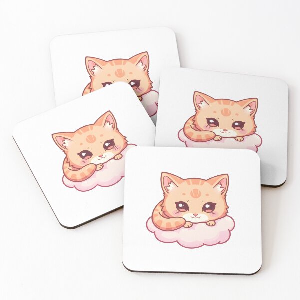 Item preview, Cute Orange Tabby Cat On Pink Cloud designed and sold by NRYArt.