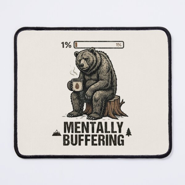 Item preview, Mentally Buffering Bear Shirt – Funny Exhausted Bear Meme Graphic T-shirt designed and sold by ZyxDes.