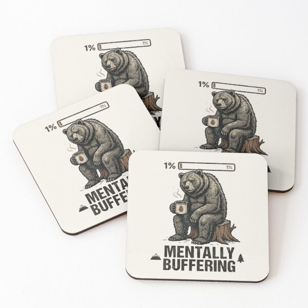 Item preview, Mentally Buffering Bear Shirt – Funny Exhausted Bear Meme Graphic T-shirt designed and sold by ZyxDes.