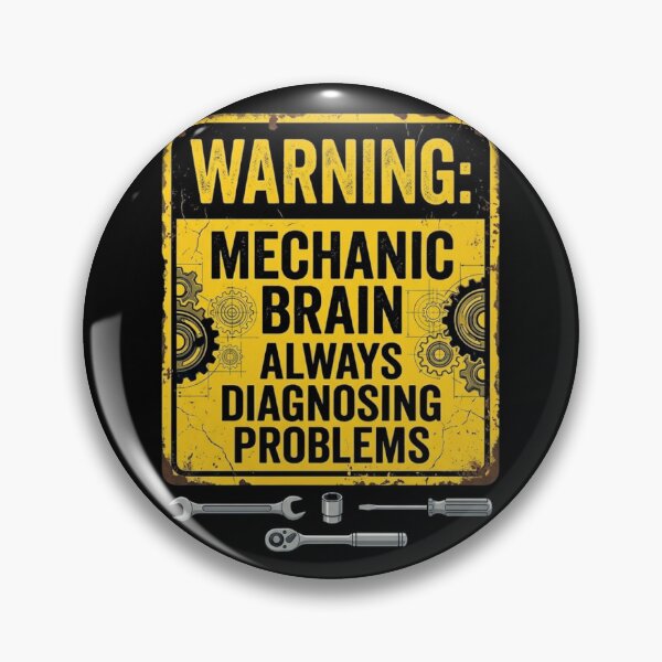 Item preview, Warning Mechanic Brain Always Diagnosing Problems | Diesel Mechanics Dad | Father Tee Shirt | Fathers Day designed and sold by Serigraphy.