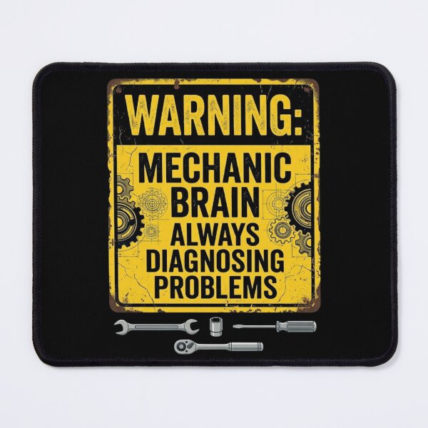 Item preview, Warning Mechanic Brain Always Diagnosing Problems | Diesel Mechanics Dad | Father Tee Shirt | Fathers Day designed and sold by Serigraphy.