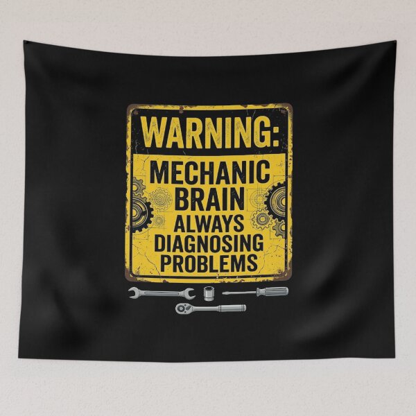 Item preview, Warning Mechanic Brain Always Diagnosing Problems | Diesel Mechanics Dad | Father Tee Shirt | Fathers Day designed and sold by Serigraphy.