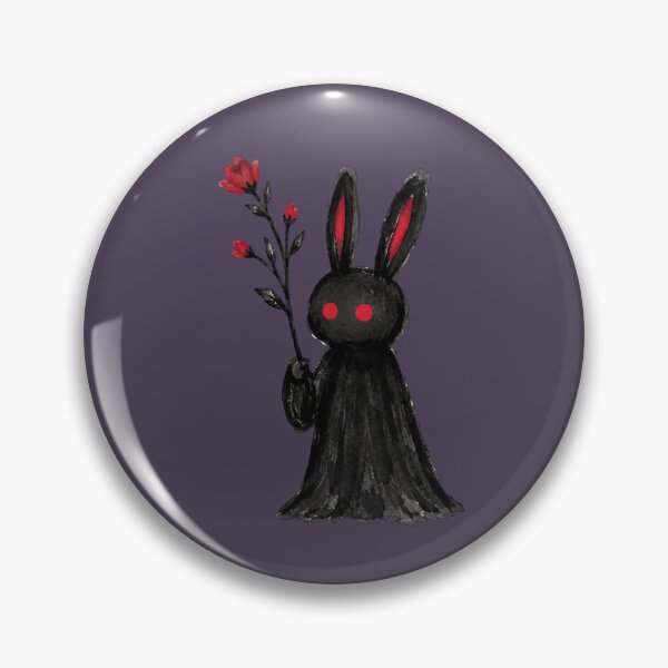 Artikelvorschau, Gothic-Ästhetik: Schwarzes Kaninchen, rote Rose, Emo-Hasen entworfen und verkauft von bosamji.
