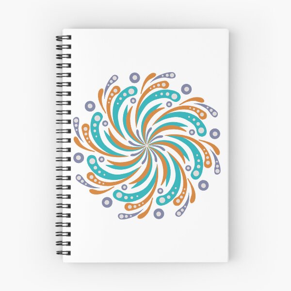 Item preview, Retro Space Age Mandala - turquoise and orange designed and sold by Home Cyn Home.