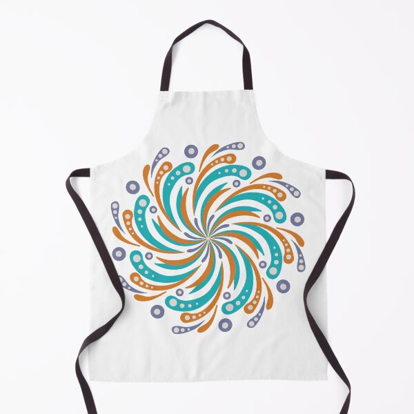 Item preview, Retro Space Age Mandala - turquoise and orange designed and sold by Home Cyn Home.