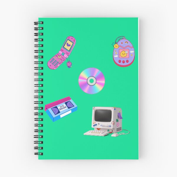 Item preview, Y2K Retro Nostalgia Sticker Pack - Pink Flip Phone, Tamagotchi, VHS & Vintage PC designed and sold by Mandarynkashop.