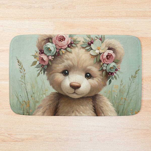 Item preview, Teddy bear with floral crown designed and sold by paulrommer.