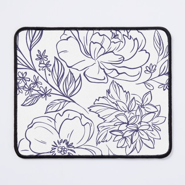 Item preview, Linear navy flowers designed and sold by Aquarius8.