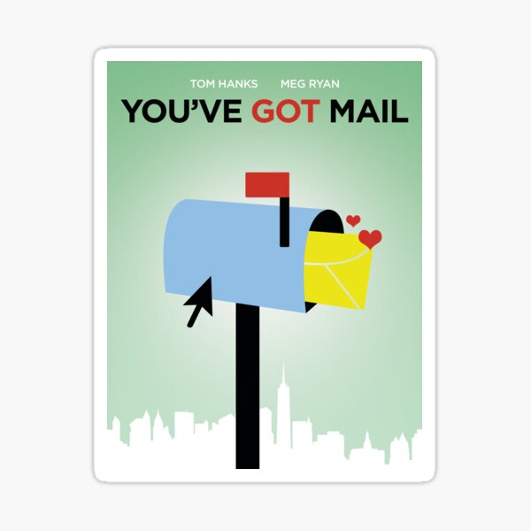 You've got mail: teal Sticker for Sale by jaylinnn