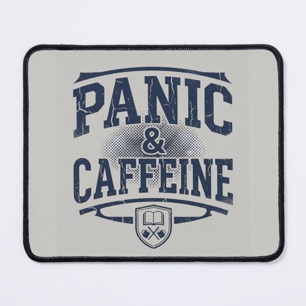Item preview, Panic and Caffeine Funny College Student Shirt designed and sold by Amr Darwish Graphic designer.