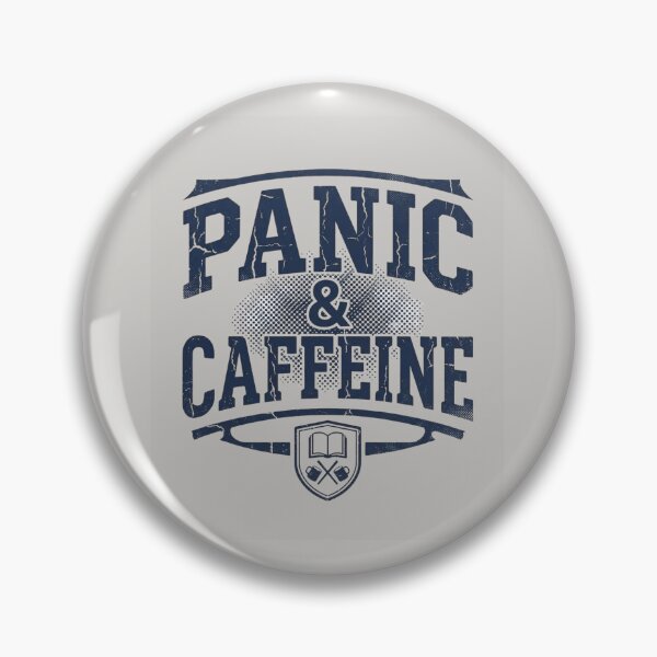 Item preview, Panic and Caffeine Funny College Student Shirt designed and sold by Amr Darwish Graphic designer.