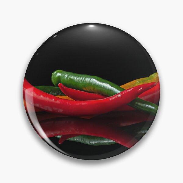 Item preview, Hot Chili Peppers Still Life with Reflection on Black designed and sold by MariaAbaza.
