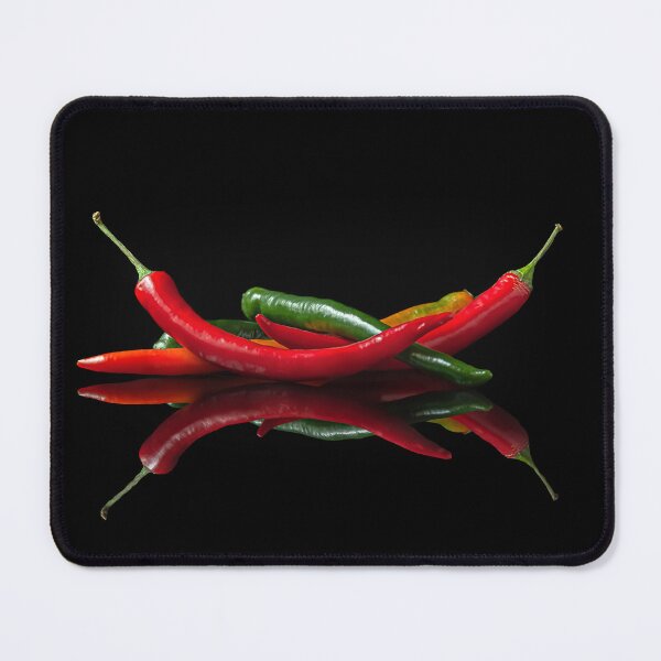 Item preview, Hot Chili Peppers Still Life with Reflection on Black designed and sold by MariaAbaza.