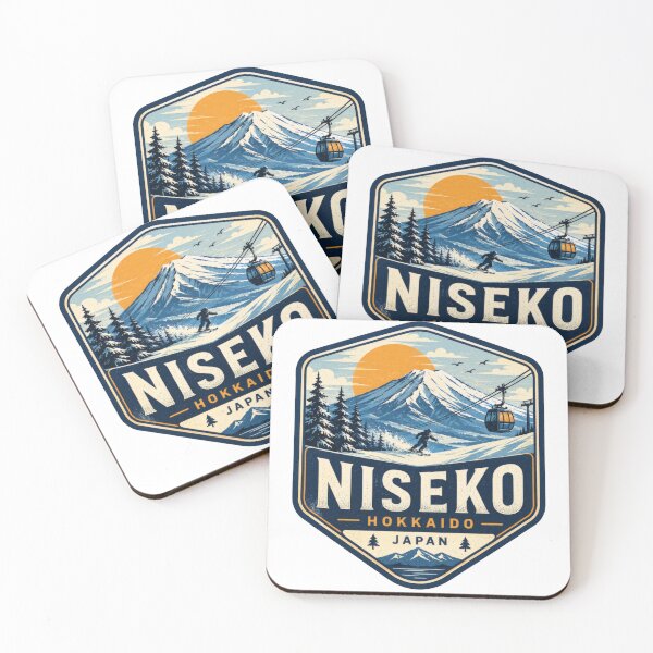 Item preview, Niseko Hokkaido Alpine Adventure | Japanese Ski Resort Mountain Badge designed and sold by CosmicAnomaly.