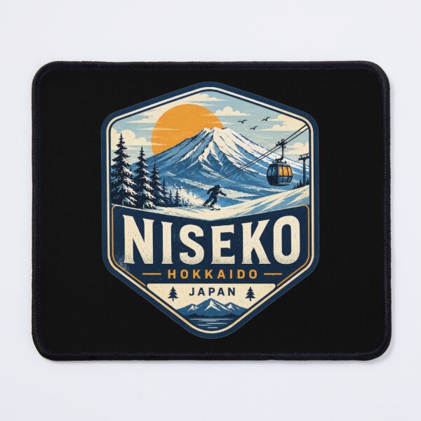 Item preview, Niseko Hokkaido Alpine Adventure | Japanese Ski Resort Mountain Badge designed and sold by CosmicAnomaly.
