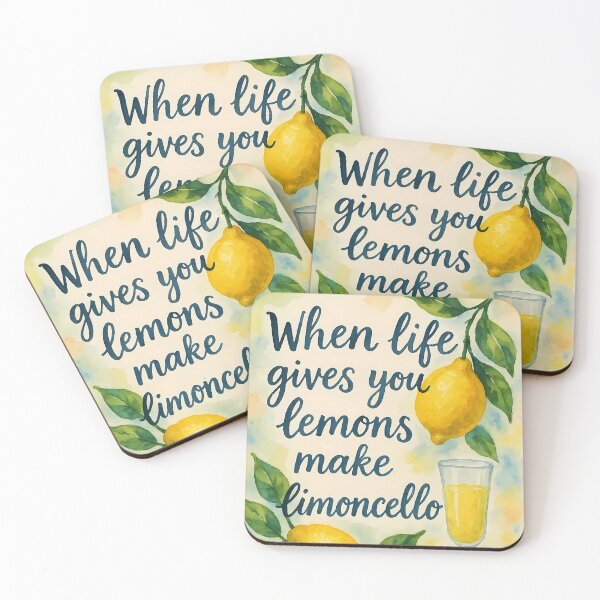 Item preview, When Life Gives You Lemons Make Limoncello – Amalfi Coast Watercolor Design designed and sold by EmeraldeaArt.
