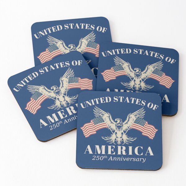 Item preview, United States of America 250th Anniversary Patriotic Bald Eagle Vintage Flag Design designed and sold by tarzbol.