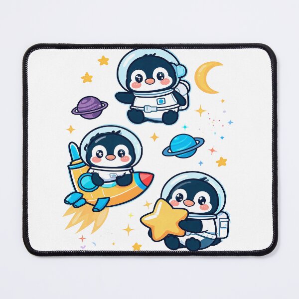 Item preview, Cute Kawaii Penguin Astronauts Space Adventure Sticker designed and sold by Sovira Studio .