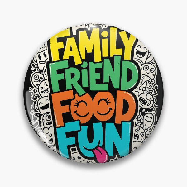 Item preview, Family Friend Food Fun Colorful Doodle designed and sold by graphixpolash.