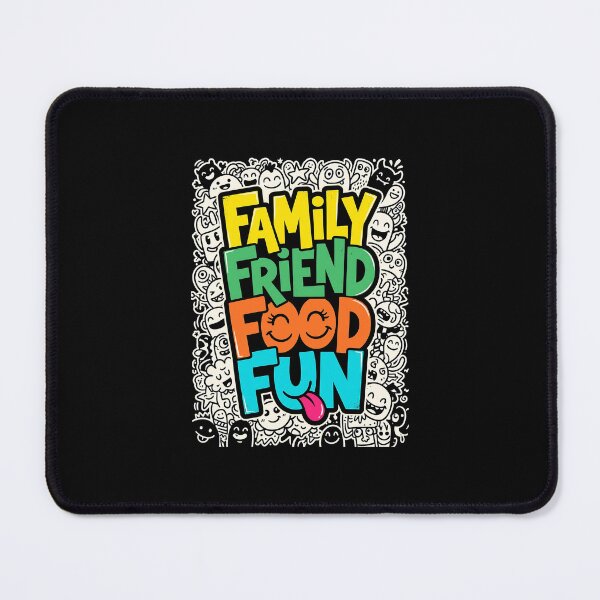Item preview, Family Friend Food Fun Colorful Doodle designed and sold by graphixpolash.