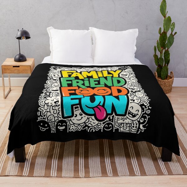 Item preview, Family Friend Food Fun Colorful Doodle designed and sold by graphixpolash.