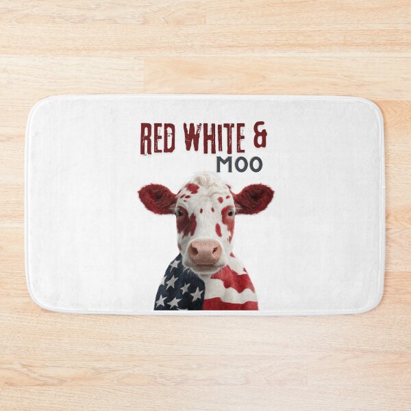 Item preview, Red White & Moo – Funny Patriotic Cow USA Flag Graphic designed and sold by Cutie Galore.