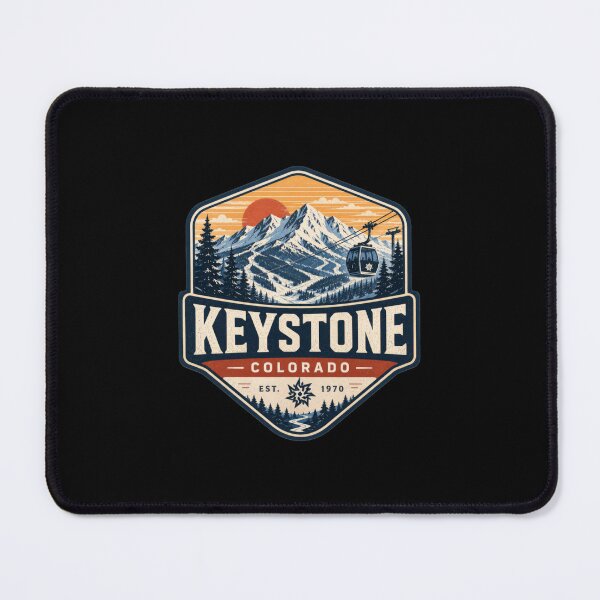 Item preview, Keystone Colorado Alpine Peaks Badge | Rocky Mountain Gondola Illustration designed and sold by CosmicAnomaly.
