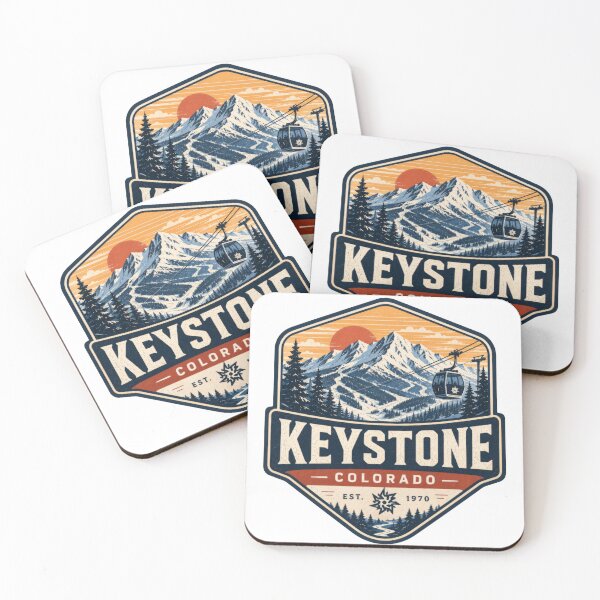 Item preview, Keystone Colorado Alpine Peaks Badge | Rocky Mountain Gondola Illustration designed and sold by CosmicAnomaly.