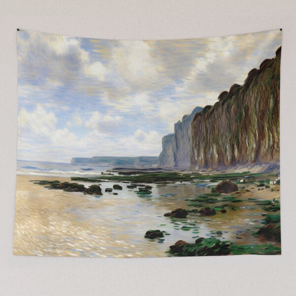 Item preview, Coastal Horizon at Varengeville: Impression of Tide, Cliffs, and Misty Light designed and sold by artdesignsnow.