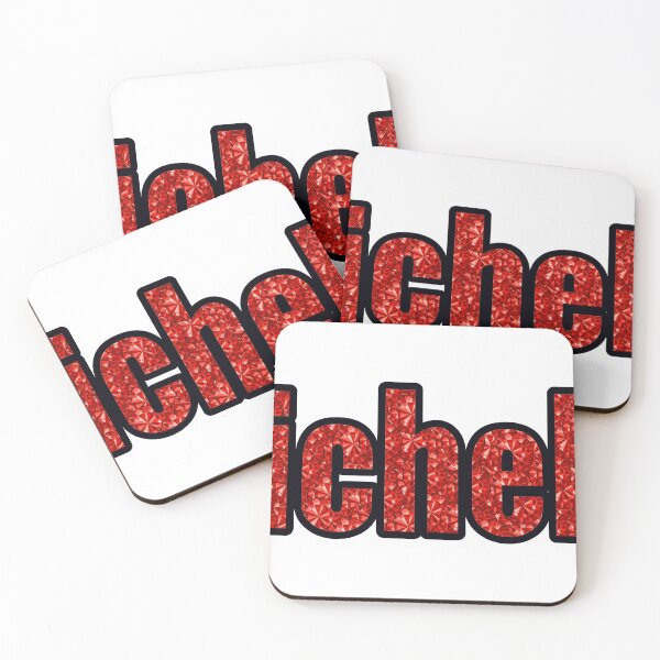 Item preview, Michelle Girl Name Red Rhinestone Texture designed and sold by TheIconSmith.